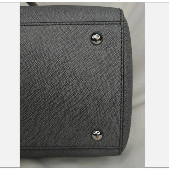 Pre-Owned MICHAEL Michael Kors Gray Saffiano Leather Dome Satchel - Picture 14 of 15